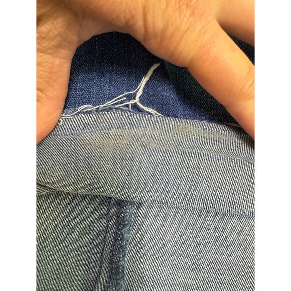 Hollister Patchwork High Rise Flare Bell Bottom Jeans Women's Size 00R 23 x 32" - Picture 10 of 13